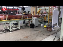 Copper tube horizontal wrapping line with end stroage system