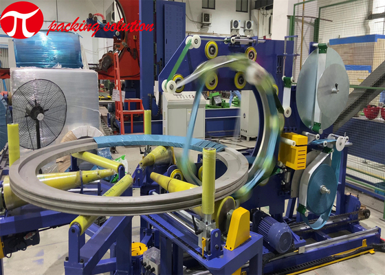 Stretch Wrapping Aluminium Profile Packing Line With Storage Customized