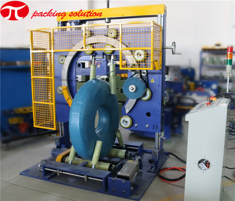 Plastic HDPE Pipe Coil Stretch Film Wrapping Machine With PLC Control Electric Driven