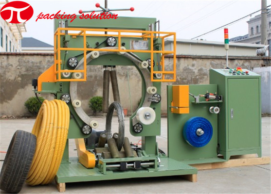 4.0KW Vertical Coil Packaging Line 80r/Min Ring Turning Binding Wire Wrapping Machine