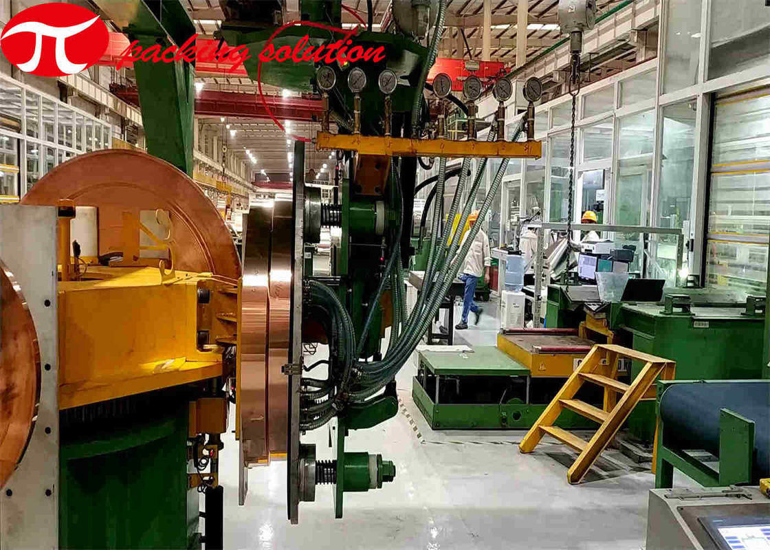 High Reliability Copper Coil Packing Line OD 1000mm Horizontal Packaging Machine