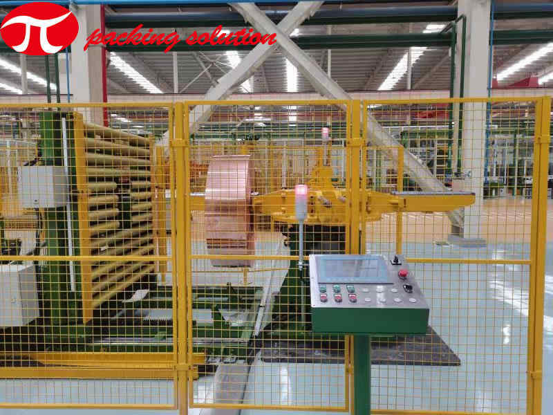 ID 800mm  Copper Coil Packaging Line Copper Tape Coil Wrapping Machine