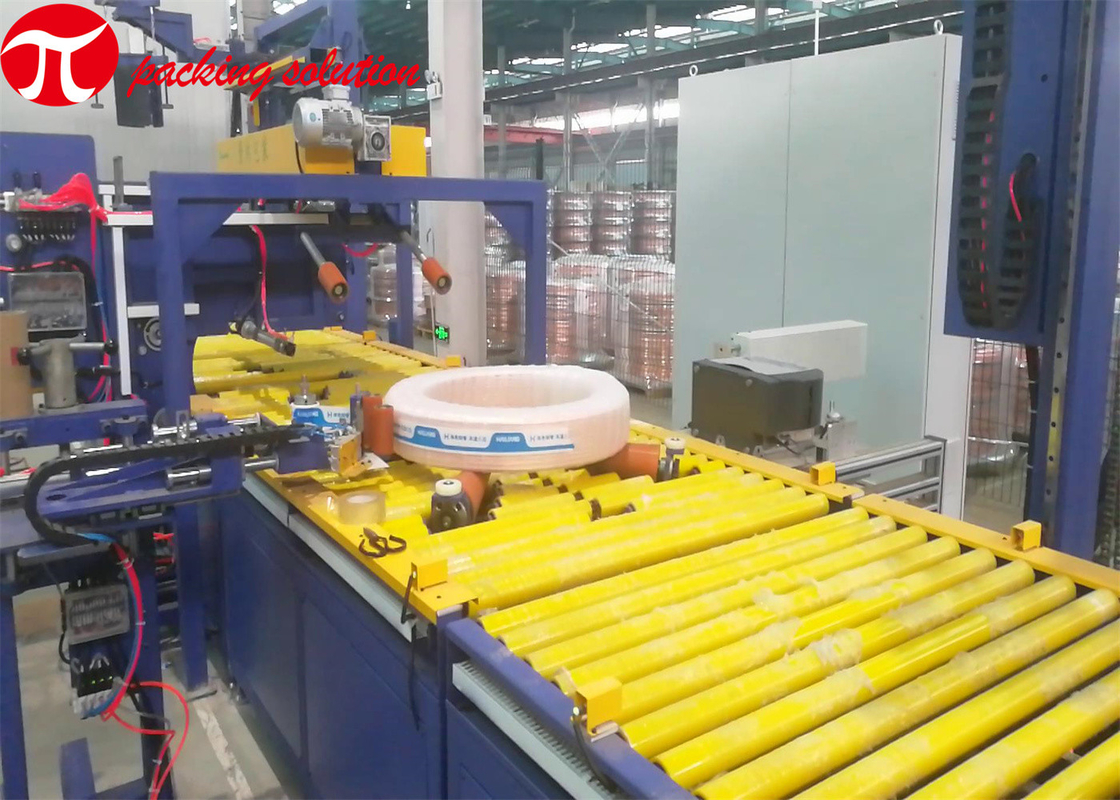 Automatic Metal Coil Packing Line With Bubble Film OD900mm