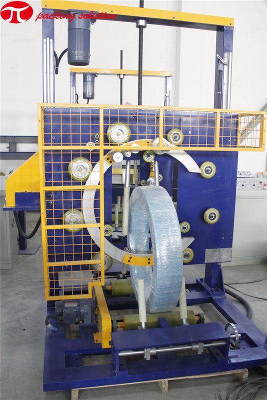 Plastic HDPE Pipe Coil Stretch Film Wrapping Machine With PLC Control Electric Driven