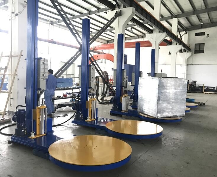 PLC Control High Efficiency Industrial Pallet Wrapping Machine 2000KG Load Weight