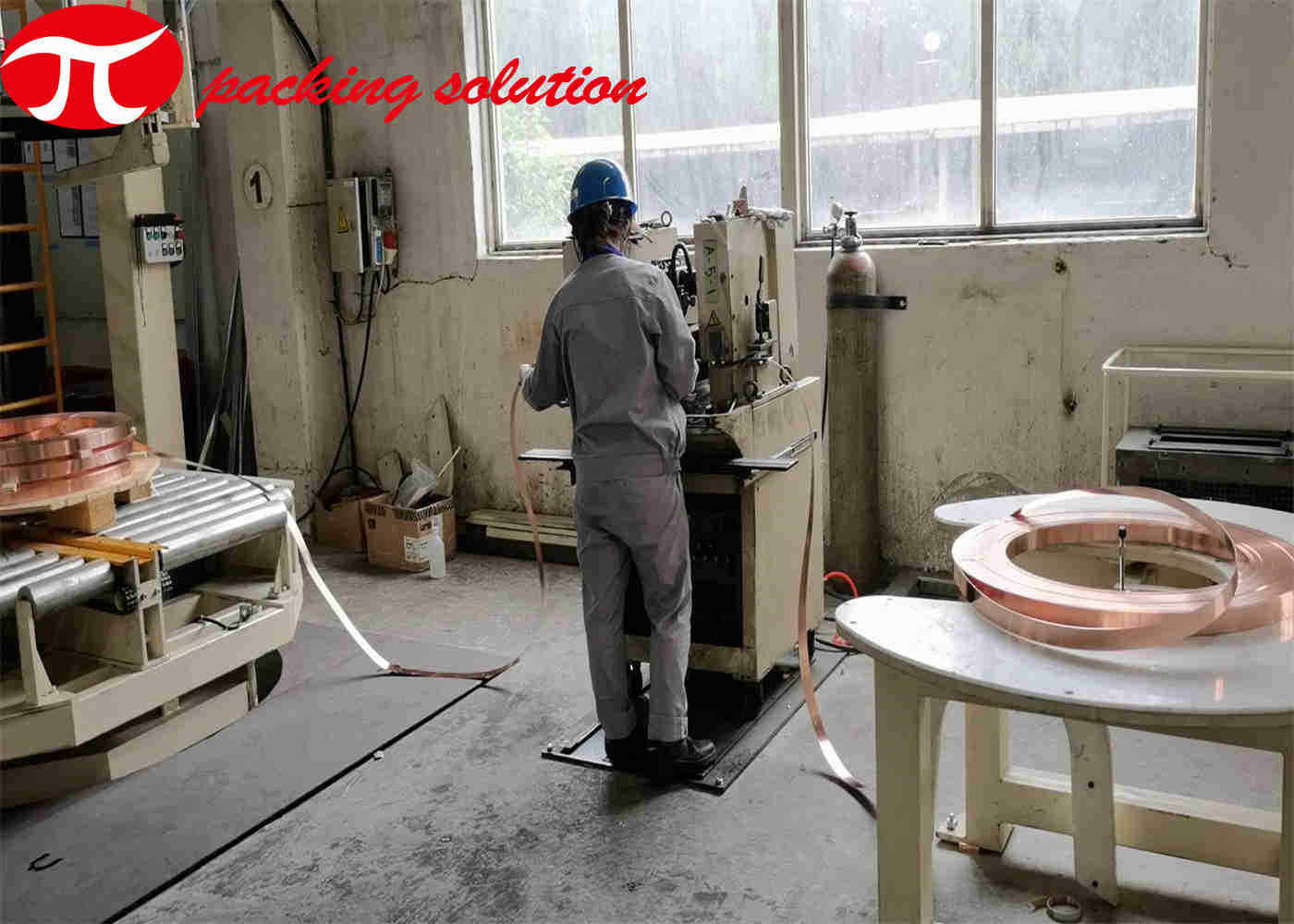 Welding Copper Wire Wrapping Machine Pit Installation 2000Kg OD 1400mm 1.5KW Power