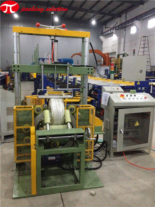 Plastic HDPE Pipe Coil Stretch Film Wrapping Machine With PLC Control Electric Driven