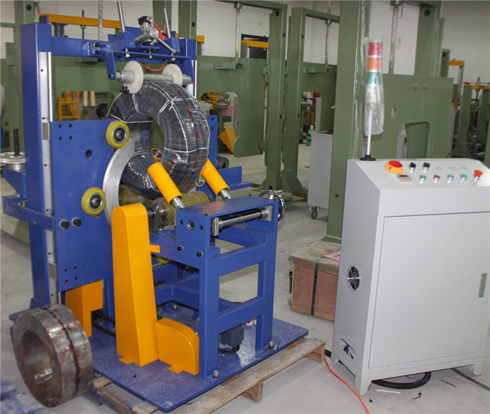 Customized Flexible Pipe Coil Stretch Wrapping Machine Vertical Type Bearing 100KG Coil
